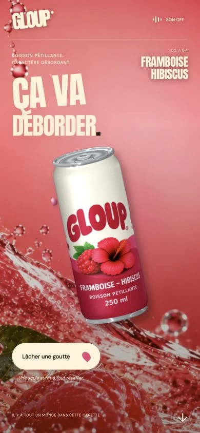L’univers Framboise & Hibiscus du site Gloup