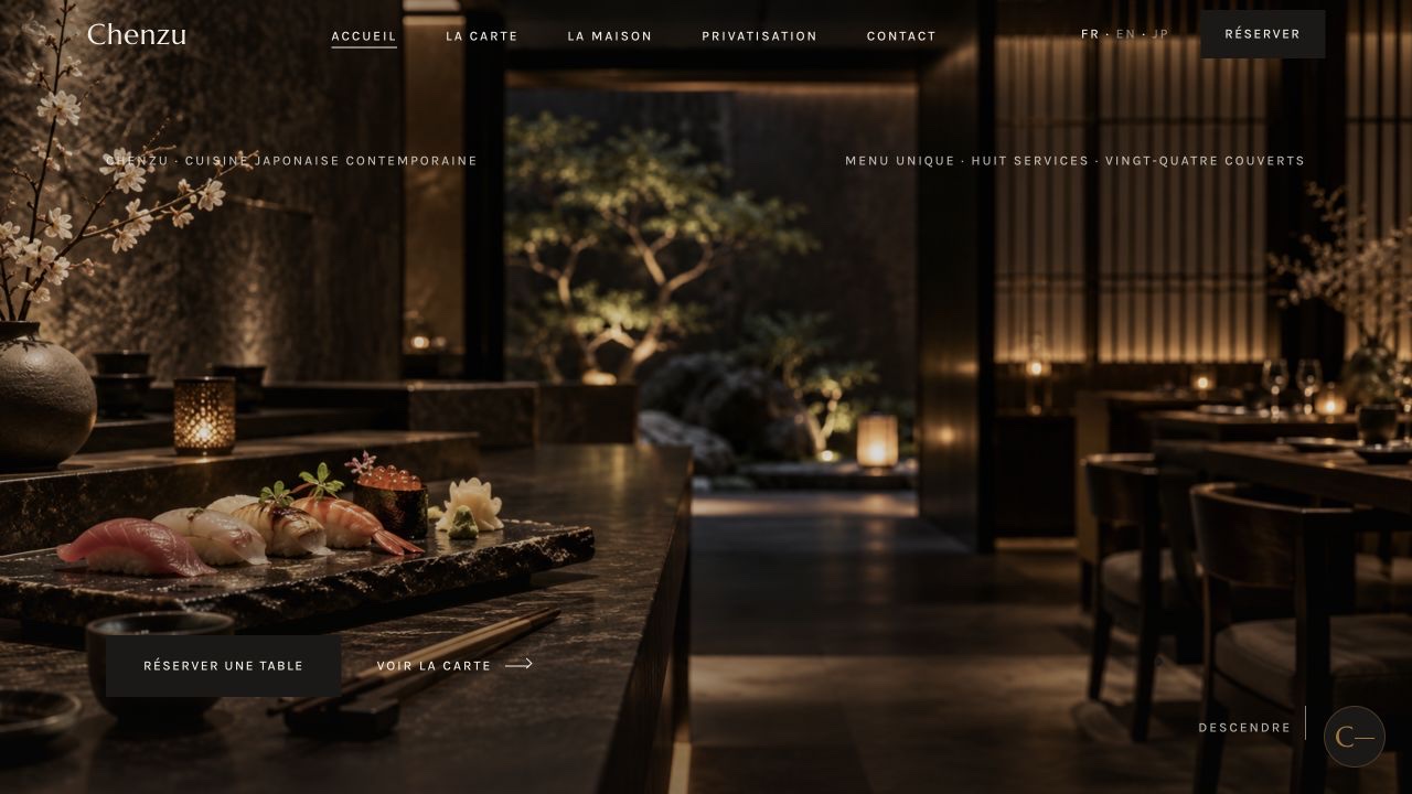 Interface du site Chenzu
